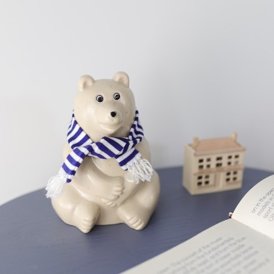 しろくま貯金箱 （マフラー付き）